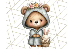 Woodland Nursery Baby Animals Clipart, Cute Animals Png Product Image 3