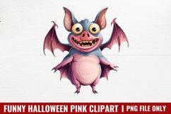 Funny Halloween Pink Clipart PNG Product Image 1