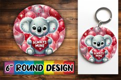 Luminous Round Designs Sublimation PNG, Valentines Product Image 1