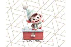 Christmas Train Ride PNG Clipart with Yeti and Elves Product Image 3