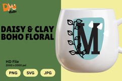 Daisy &amp; Clay Boho Floral Monogram Product Image 1