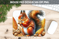 Squirrel Mouse pad Sublimation - Thanksgiving Animal PNG Product Image 1