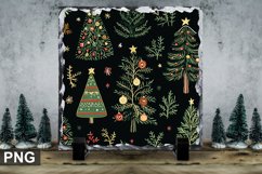 Christmas Tree Square Sublimation Slate Design Product Image 1
