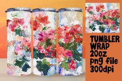 Rainbow Petals 20oz Tumbler Wrap Design Product Image 1