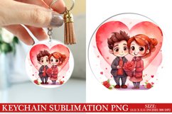 Valentine&#039;s Day Photo Keychain Sublimation PNG Design Product Image 1