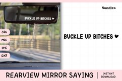 Funny Rearview Mirror Decal Sticker Saying | Buckle Up Product Image 1