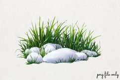 Watercolor Grass Borders Clipart PNG Product Image 1