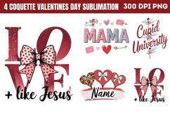Coquette Valentines Day Sublimation PNG Product Image 1