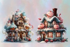 Fantasy Delicious Christmas Houses Png Clipart Product Image 2
