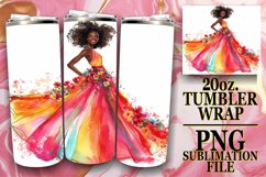 Timeless Watercolor Wedding Elegance: Tumbler Sublimation Product Image 1