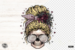 Messy Bun Skull Mom PNG Product Image 1