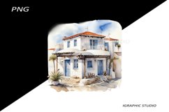 Greece summer clipart, Mediterranean Vacation Clipart Product Image 1