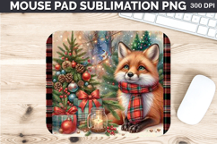 Watercolor Fox stock Mouse Pad Sublimation - Christmas PNG Product Image 1
