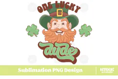 Happy St Patrick's Day PNG DTF Irish Lucky Leprechaun Beer Product Image 1