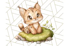 Woodland Nursery Baby Animals And Fantasy Forest PNG Clipart Product Image 3