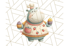 Cozy Safari Baking Animals PNG, Cute Jungle Kitchen Art Product Image 3
