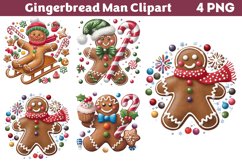 Gingerbread Man Clipart PNG Product Image 1
