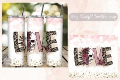 20oz Love Valentines Day Skinny Tumbler Sublimation Design Product Image 1