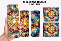 Skinny Tumbler 20oz Wrap Design, Summer Tumble PNG Design Product Image 1