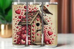 Valentine Tumbler Wrap 20 oz - bird nest Product Image 1