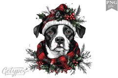 Christmas Dog Clipart Design - High Quality 300 Dpi Product Image 1