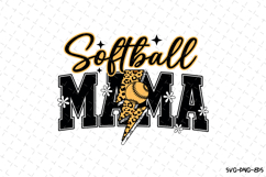 Softball Mama SVG Design | SVG Cut files Product Image 1