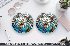 Spiders Car coaster sublimation, Halloween Coaster PNG Product Image 1