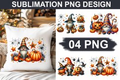 Halloween Gnome - Pillow Sublimation PNG Design Product Image 1