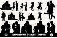 Summer Lover Sillhouette Clipart Product Image 1
