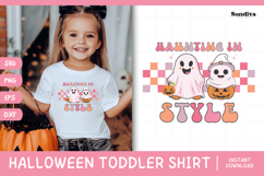 Funny Halloween Toddler Shirt Quote SVG | Haunting In Style Product Image 1