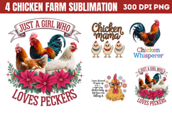 Chicken Farm Sublimation Bundle PNG Product Image 4