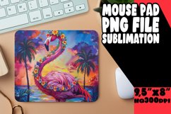 Sunny Flamingo Mouse Pad - Vacation Vibes Product Image 1