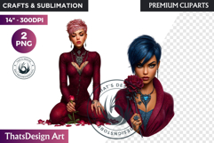 Romantic Couple Fantasy Bride Graphics valentines day png Product Image 1