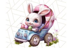 Easter Bunny Farm Clipart, Tractor Vehicle PNG Product Image 3
