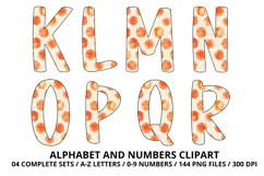 Halloween Alphabet Clipart PNG, watercolor letters doodle Product Image 3
