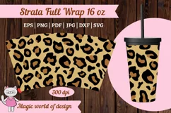Cheetah leopard svg for Tumbler strata full wrap 16 oz Product Image 4