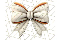 Fall Bow Clipart, Autumn Hair Bows PNG, Fall Ribbon Png Product Image 3