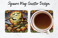 Halloween House Mug coaster | Coaster | Sublimation Design Product Image 1