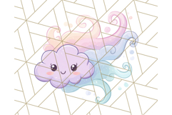 Kawaii Weather Clipart PNG, Cute Pastel Weather Icons Product Image 3