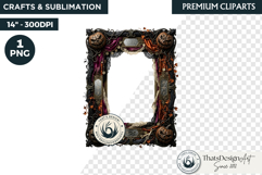 Harvest of Haunts Halloween Gothic Frame PNG Clipart Product Image 1