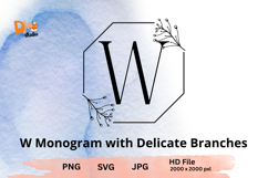 Monogram with Delicate Branches Product Image 1