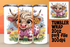 SOPHISTICATED 20oz Sublimation Tumbler , Cute Cow Product Image 1