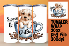 RADIANT 20oz Tumbler Wrap , Coffee Dog Product Image 1