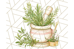 Cottagecore Apothecary PNG Clipart, Rustic Potions &amp; Herbs Product Image 3