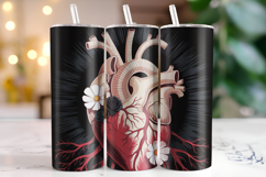 Halloween Heart Tumbler Wrap | Sublimation | Tumblers Product Image 1