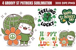 Groovy ST Patricks Sublimation PNG Product Image 1