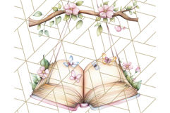 Bookish Fairy PNG Clipart, Whimsical Reading Elements Png Product Image 3