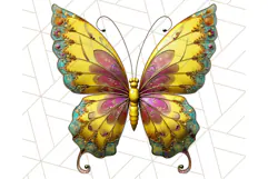 Metallic Butterfly Clipart PNG Clipart, Vibrant Butterfly Product Image 3