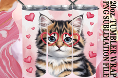 PRESENT OF HARMONY 20oz TUMBLER WRAP, Valentines Cat Product Image 1