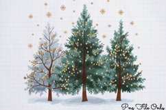 Winter Christmas Tree Sublimation PNG Product Image 1